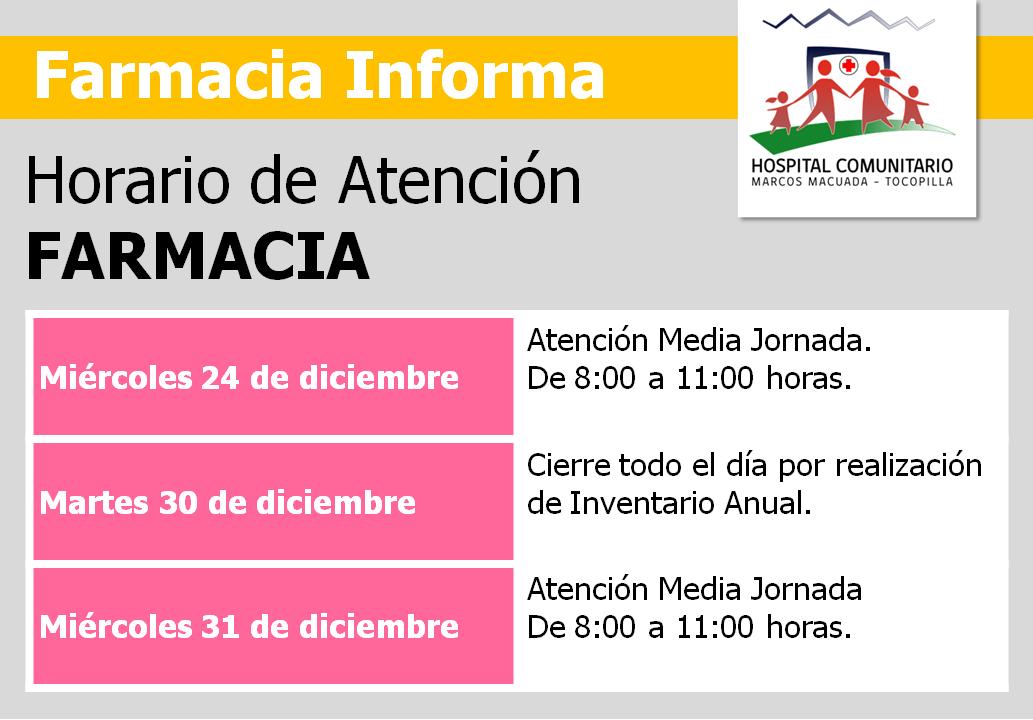 hORARIOS FARMACIA